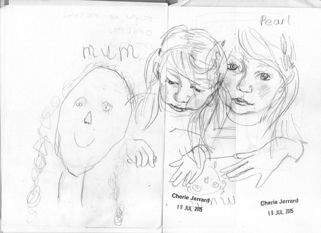pearl & mum sketch