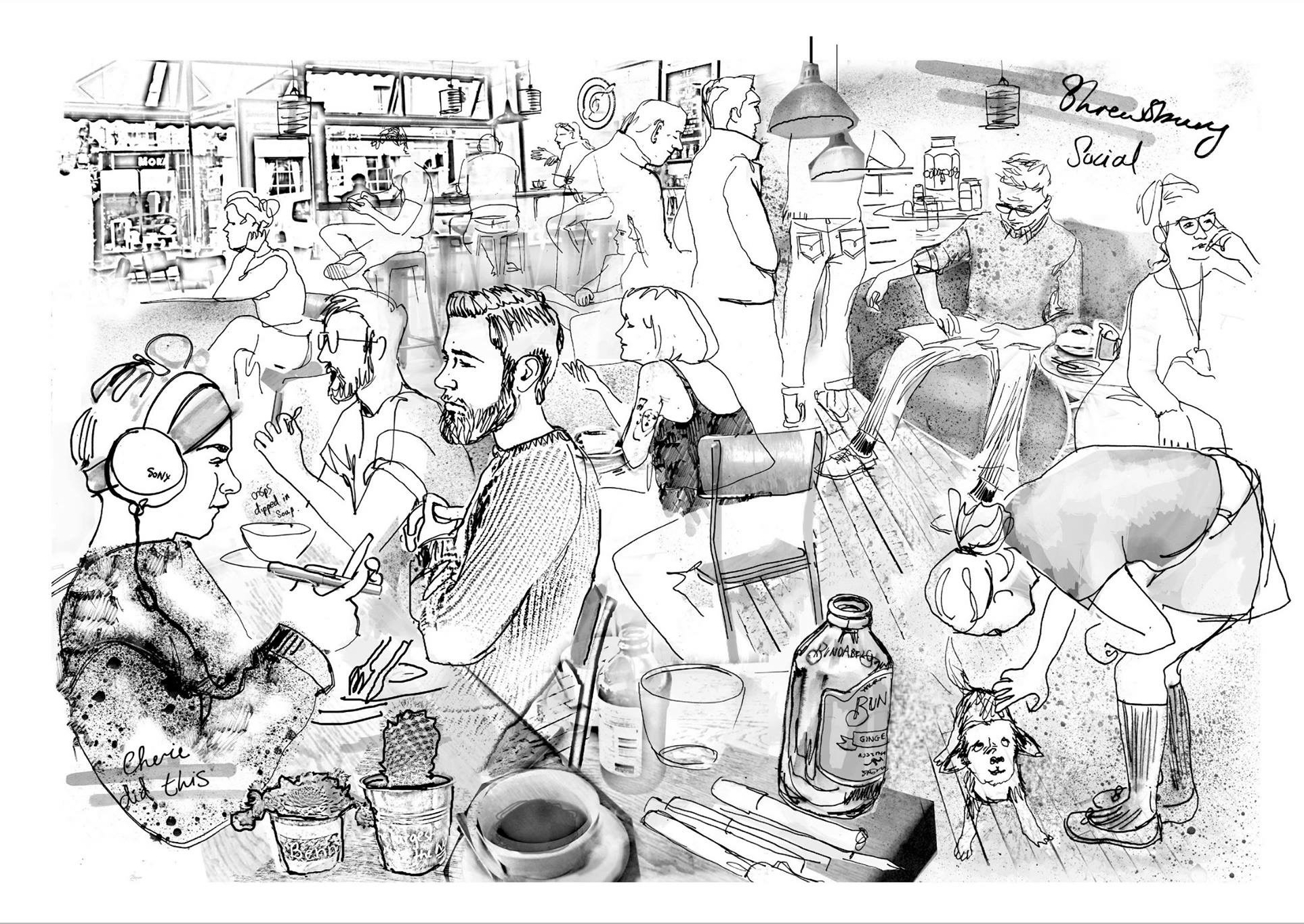 The Shrewsbury Social Tea Towel